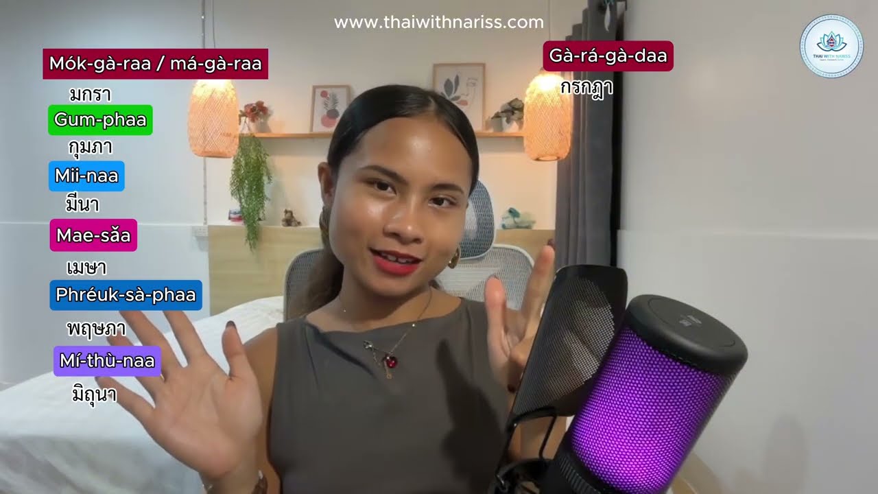 7 Days & 12 Months in Thai : Speak Clearly with Native Pronunciation