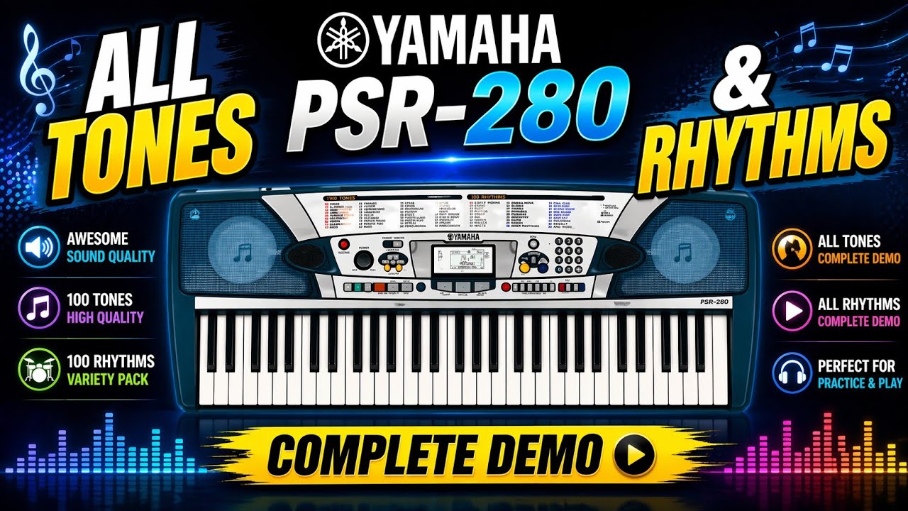 Yamaha PSR 280 all tones and rhythms || PSR 280 #yamahapsr