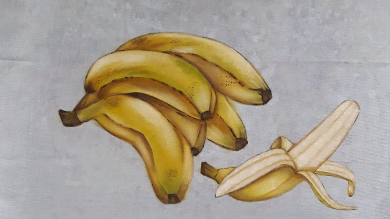 Pintura em tecido: Como fazer banana descascada.