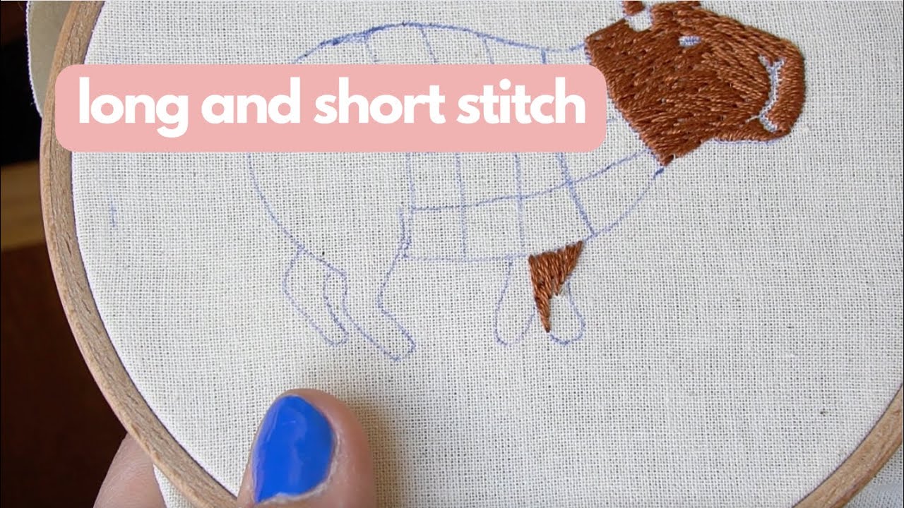 Long and short stitch - easy embroidery tutorial for beginners