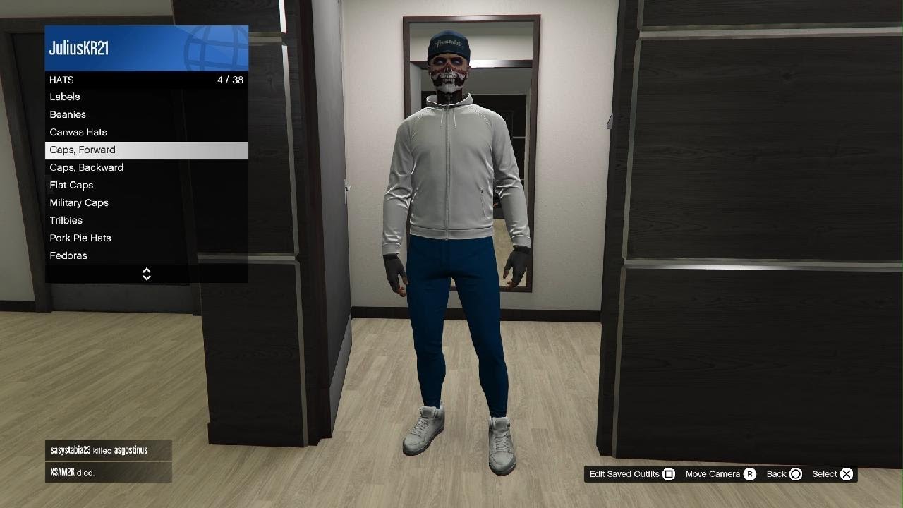 GTA 5 online white and navy outfit