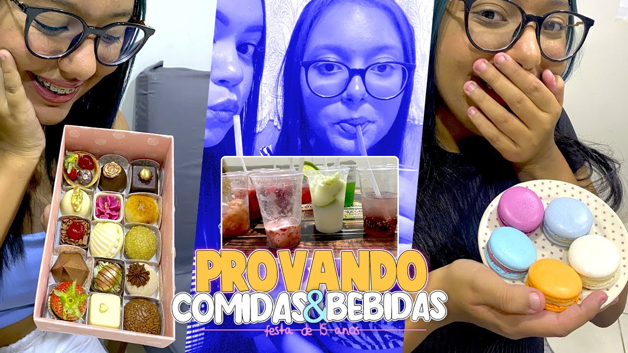 PROVANDO DOCES E BEBIDAS DA MINHA FESTA DE 15 ANOS!!