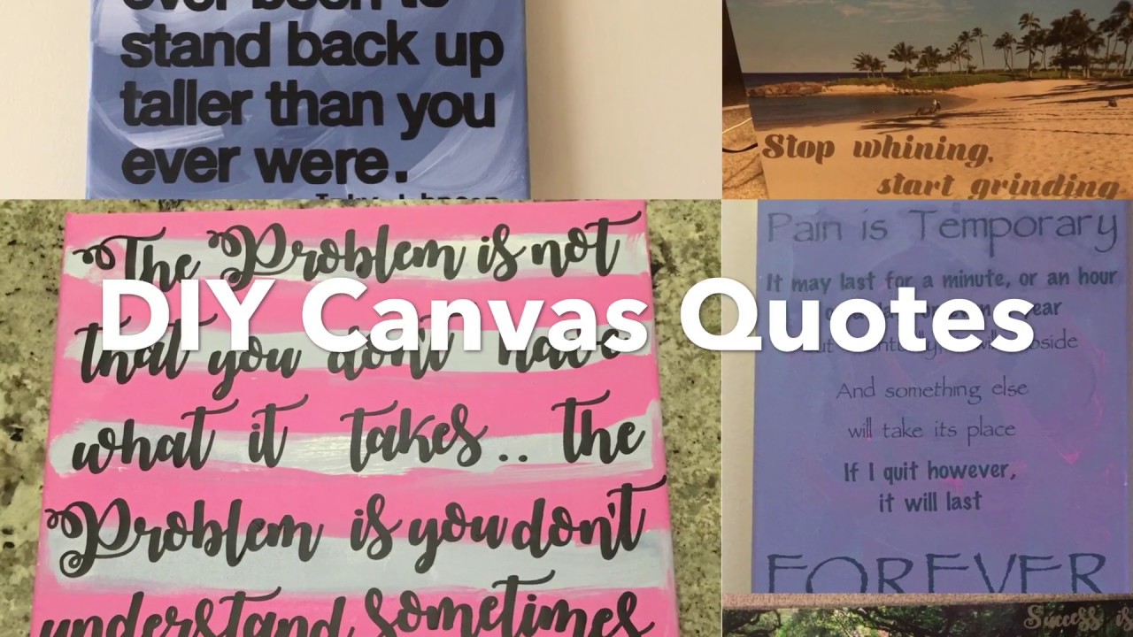 DIY Canvas Quotes
