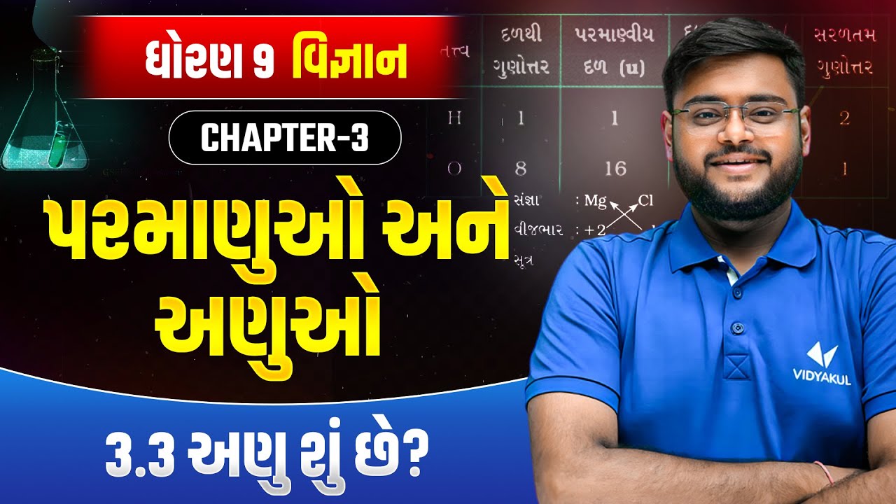 Std 9 Science Ch 3 | અણુ શું છે? | What is Molecule? Explained in Gujarati | GSEB 2026 | Hiren sir