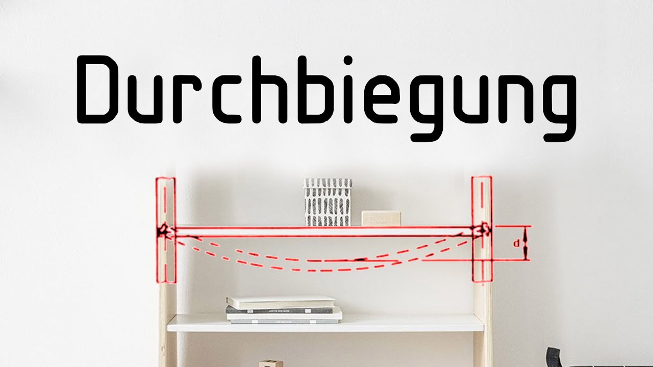 Berechnung von Durchbiegung von Holz bei Fachböden, Schubkästen, etc