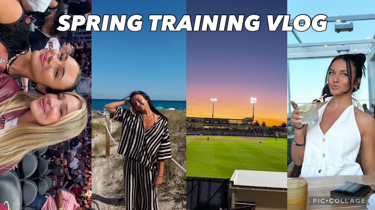SPRING TRAINING VLOG IN WEST PALM | baseball games, nba court side w/ payton, beach, new recipes