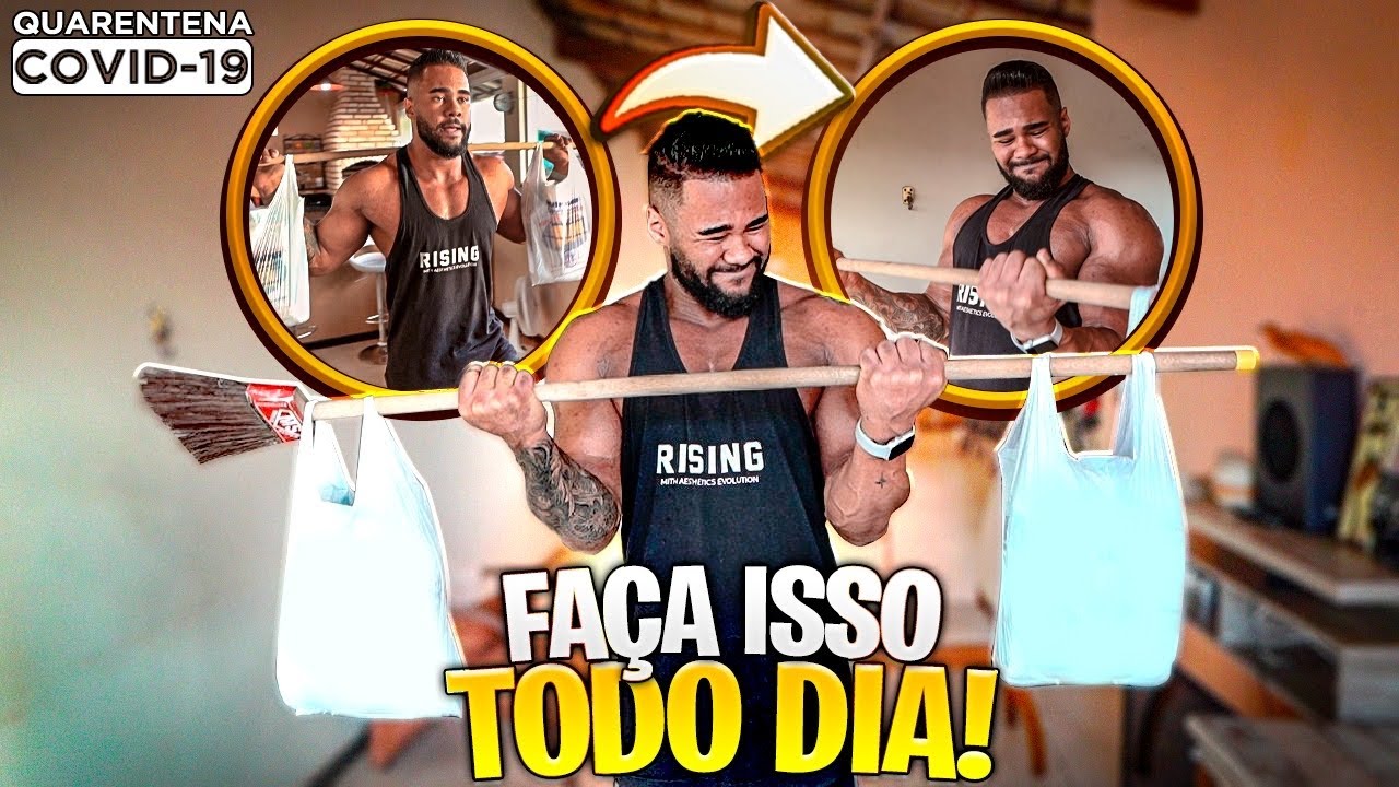 FAÇA ESSE TREINO EM CASA TODO DIA! (SEM EQUIPAMENTO) #FiqueEmCasa Treine#Comigo