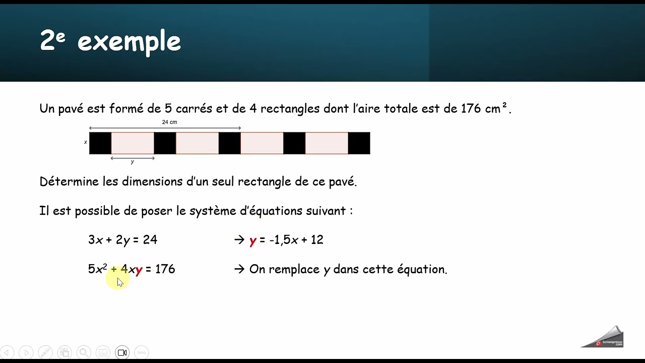 Système équations 1er et 2e degré (vidéo 1)