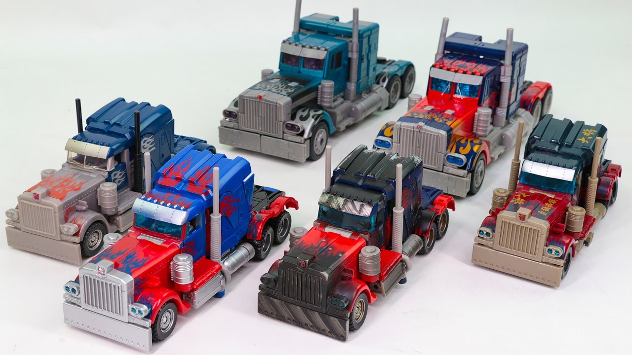 Transformers Movie 1 2007 Voyager Optimus Prime & Leader Optimus Prime Truck Vehicle Car Robot Toys