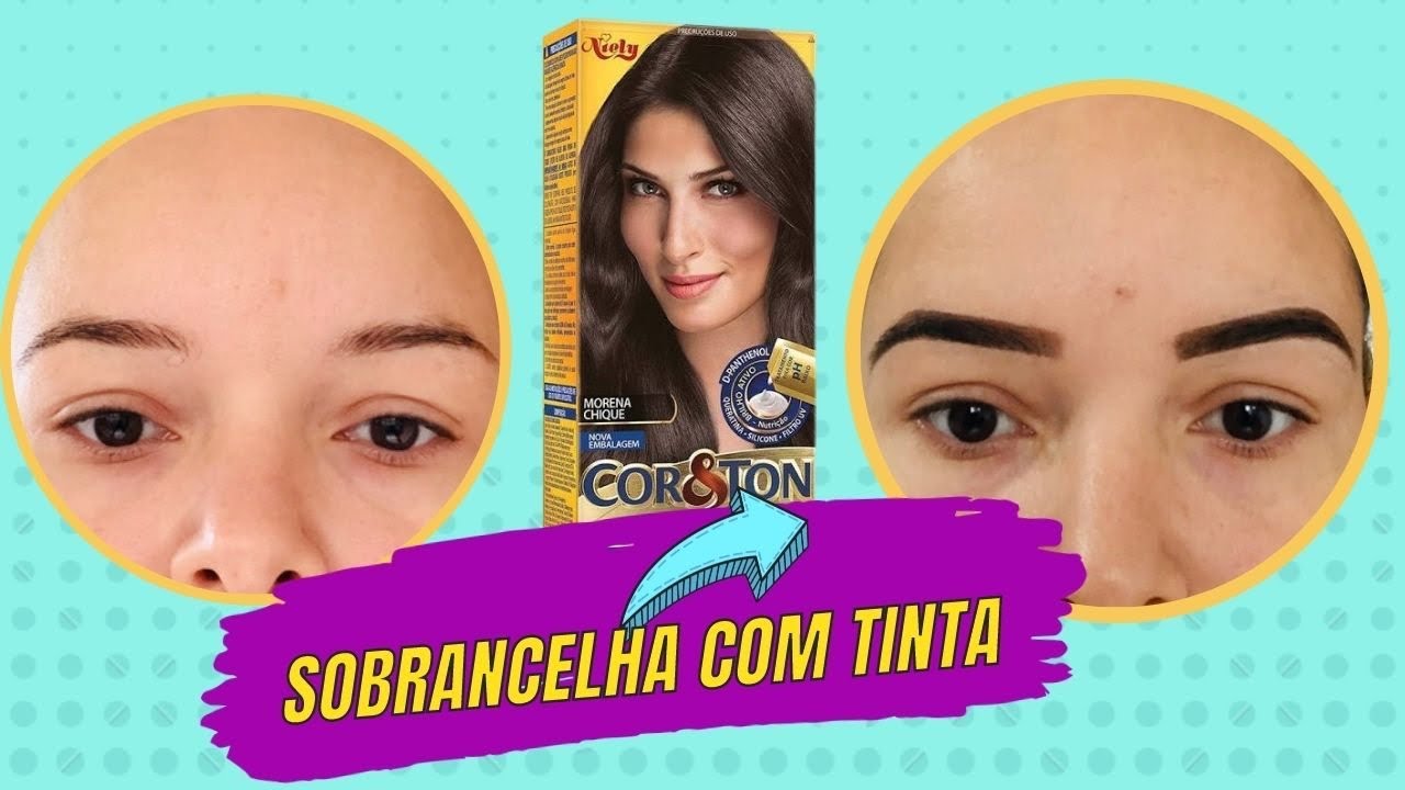SOBRANCELHA DE SALÃO EM CASA - SOBRANCELHA PERFEITA COM TINTA DE CABELO