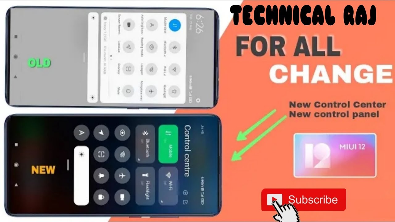 MIUI 12 New Control Center|New control panel Enable💥 miui12 hidden features #technical Raj
