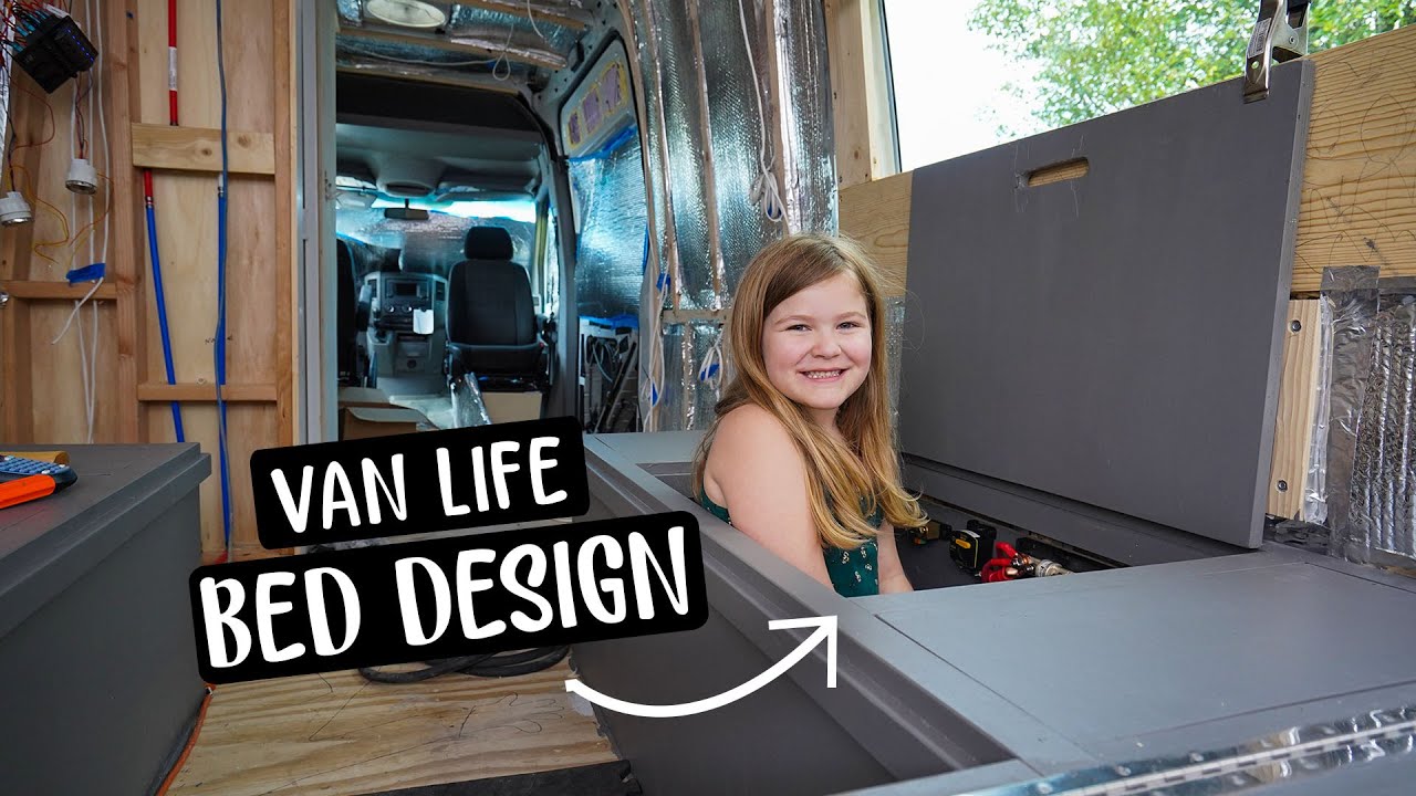 VAN LIFE BED DESIGN (Ep 15) Van life build