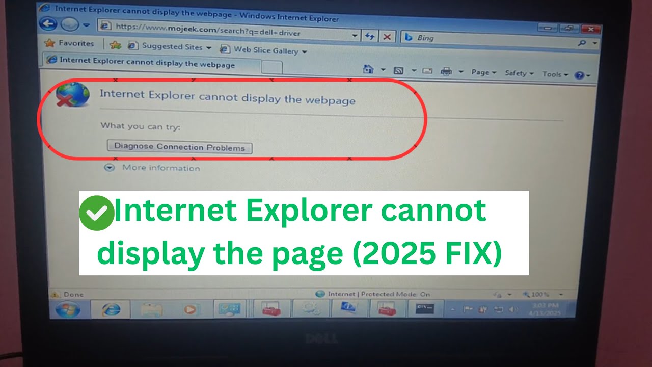 (✅2025 FIX) Internet Explorer cannot display the page - Diagnose connection problems in Windows 7