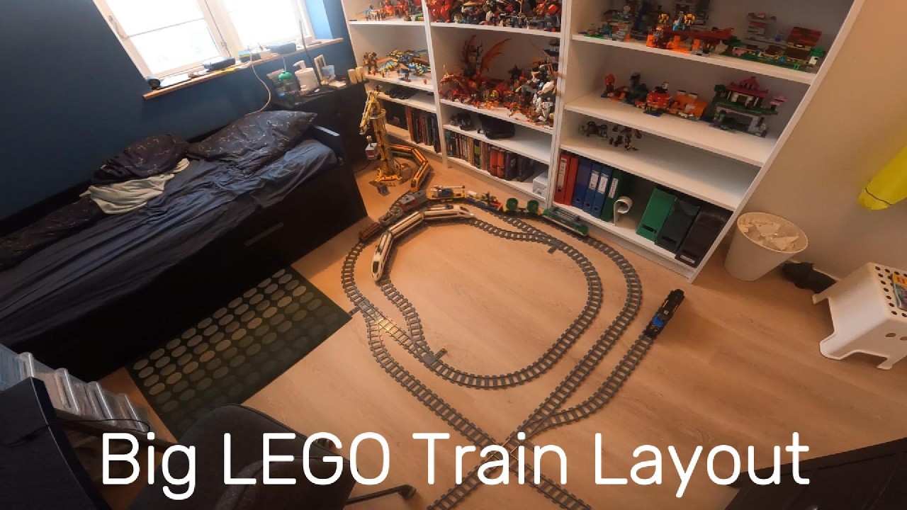 Big LEGO Train Layout with 2 Loops