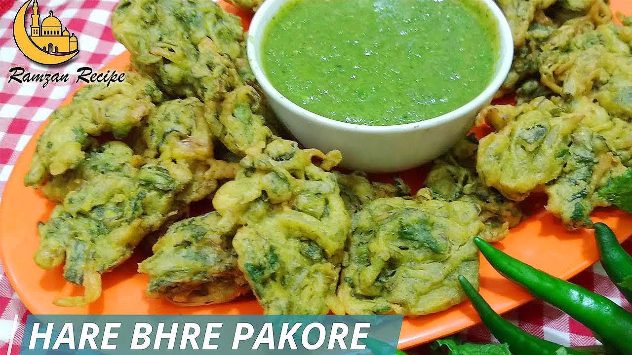 Crispy Hare bhare Pakore Recipe  ہرے بھرے پکوڑے Vegetabel Pakre कुरकुरे हरियाली पकोड़े Golden Cripsy