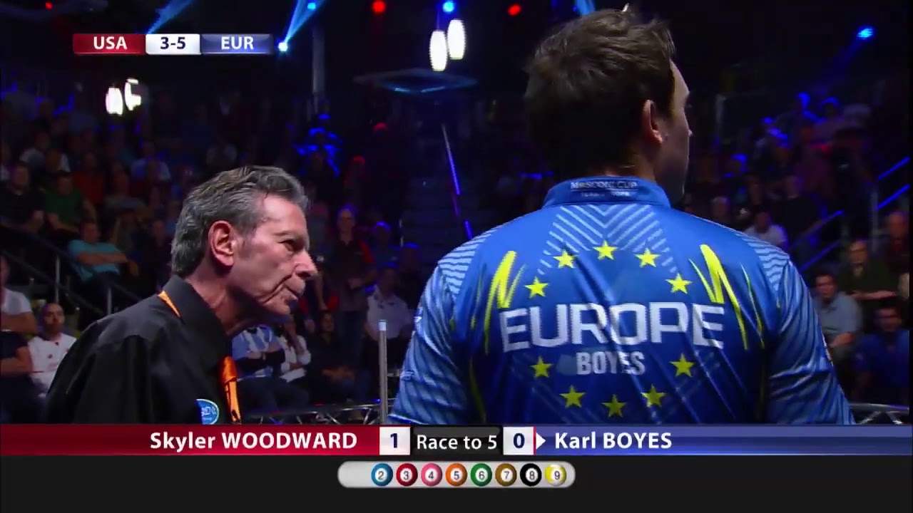 Skyler Woodward vs Karl Boyes | 2015 Mosconi Cup