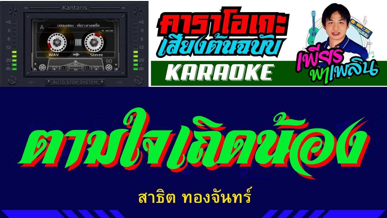 ตามใจเถิดน้อง คาราโอเกะเสียงต้นฉบับ - สาธิต ทองจันทร์ #karaoke