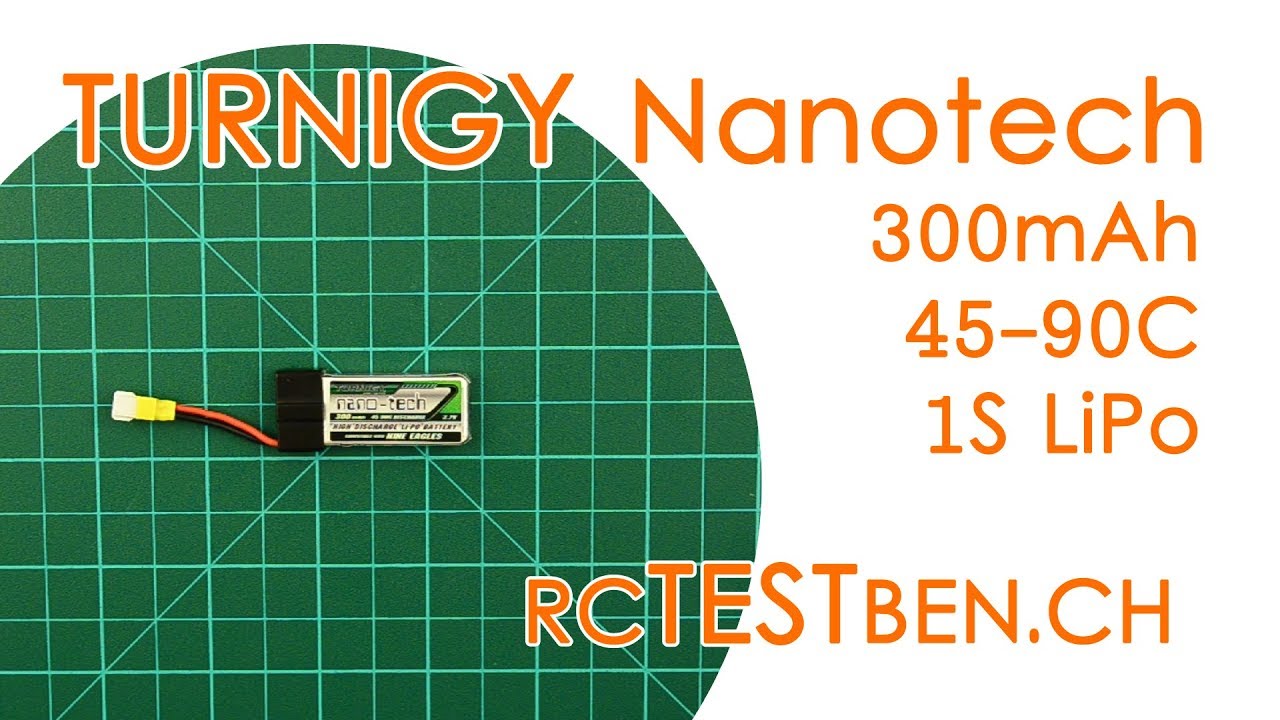 Turnigy Nanotech 300mah 1S 45-90C LiPo Battery Testing - RCTESTBEN.CH