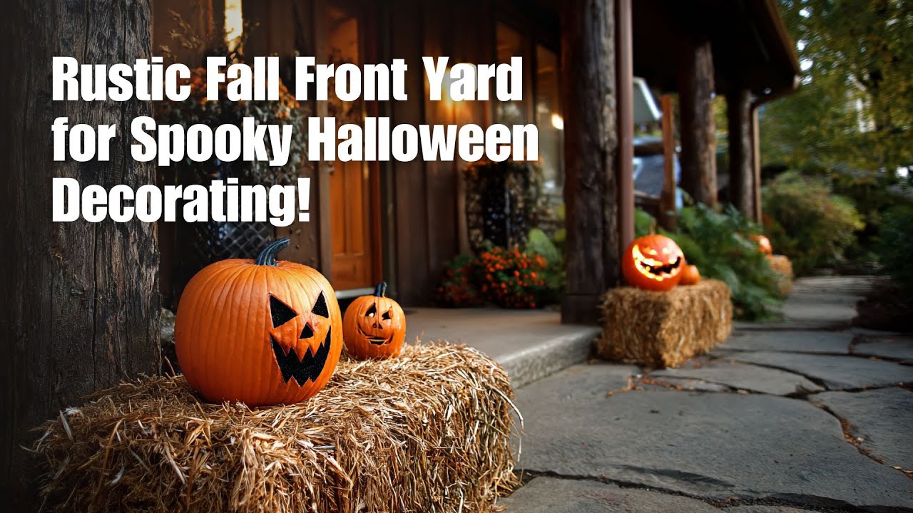 Spooky Halloween Decorating! 👻 Small Space DIYs for a Rustic Fall Front Yard