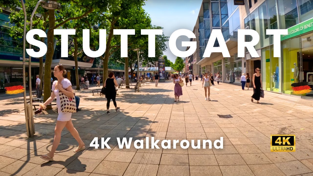 Walking Tour Stuttgart 4K | City Center & The Longest Shopping Mile In Europe