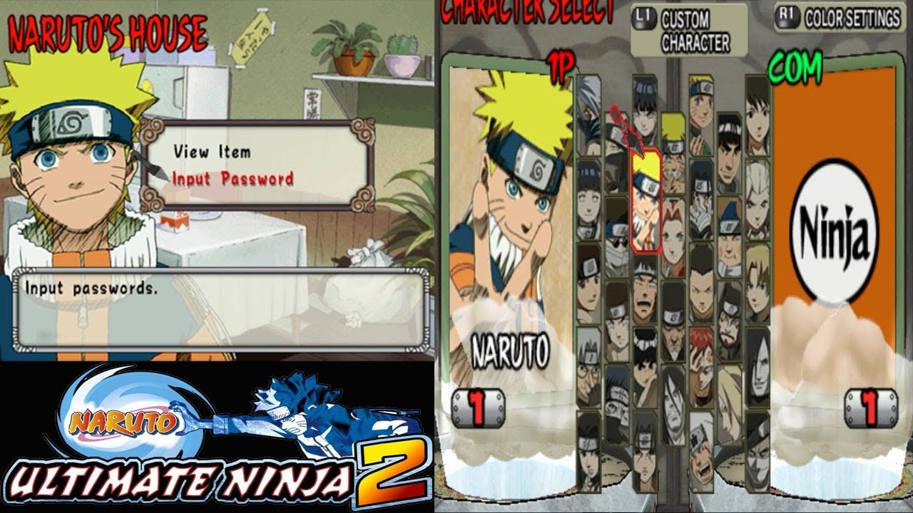 Password Unlocked All Characters Naruto Ultimate Ninja 2