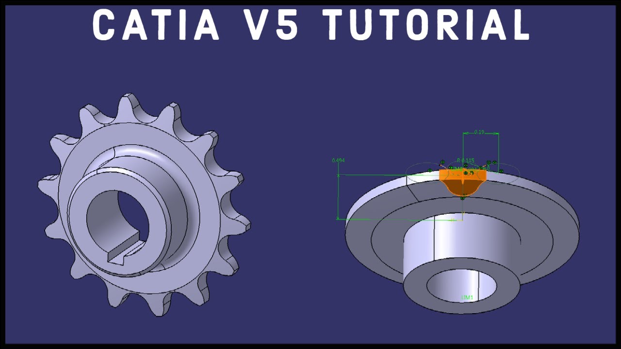 CATIA V5 Tutorial #34 | Chain Sprocket | Beginner