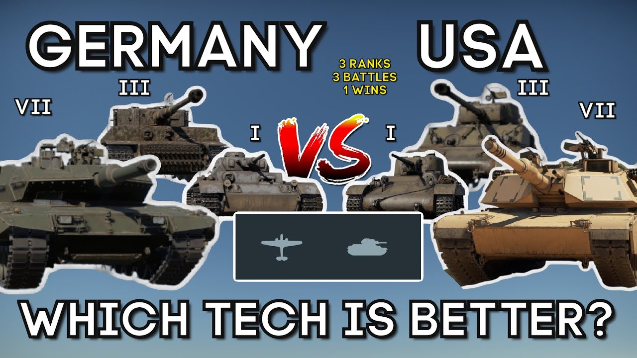 ГЕРМАНИЯ против США — какая технология победит? — WAR THUNDER