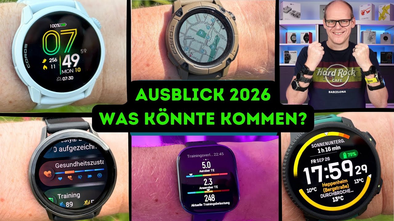 Ausblick Sportuhren und Smartwatches 2026 Garmin, Apple Watch & mehr!