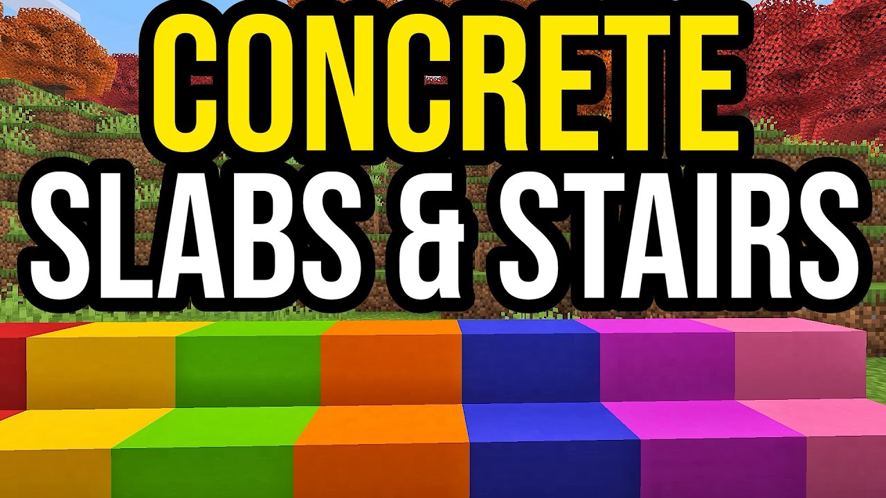How To Make CONCRETE STAIRS & SLABS In Minecraft!