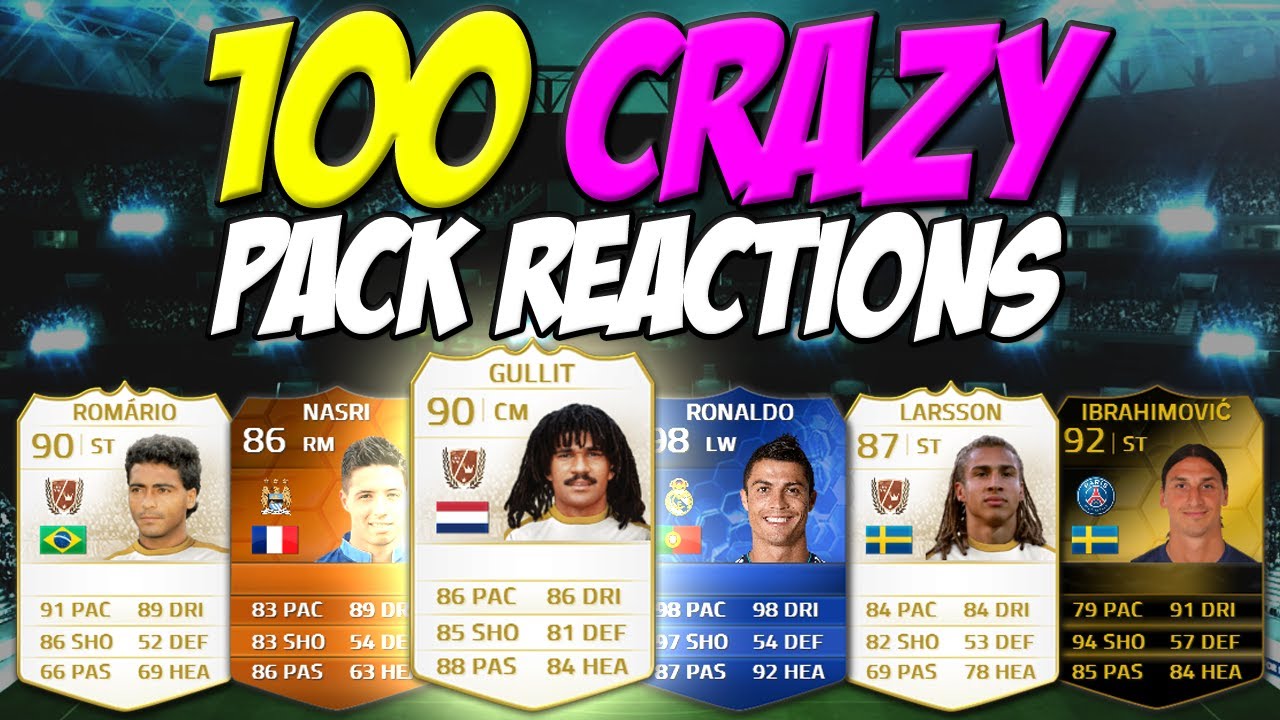 100 CRAZY, INSANE, LUCKY & FUNNY LIVE PACK REACTIONS FT. LEGENDS, MOTM, INFORMS & TOTY!!