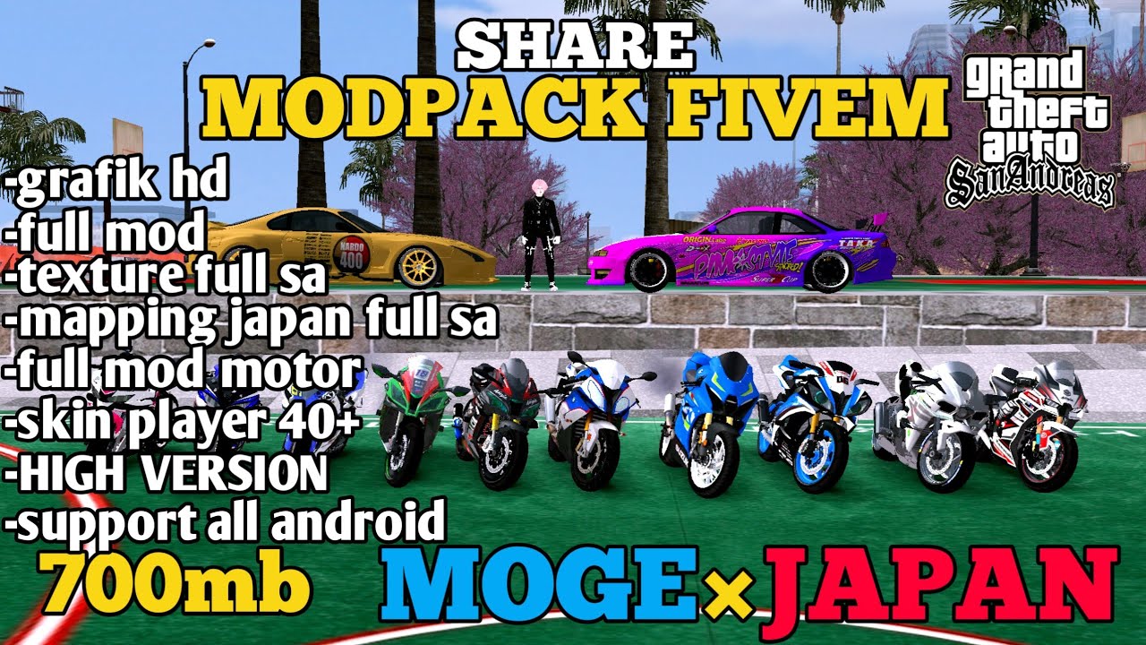 SHARE ⁉️ MODPACK GTA MOGE × FIVEM [ HIGH VERSION ] GTA SA LITE ANDROID
