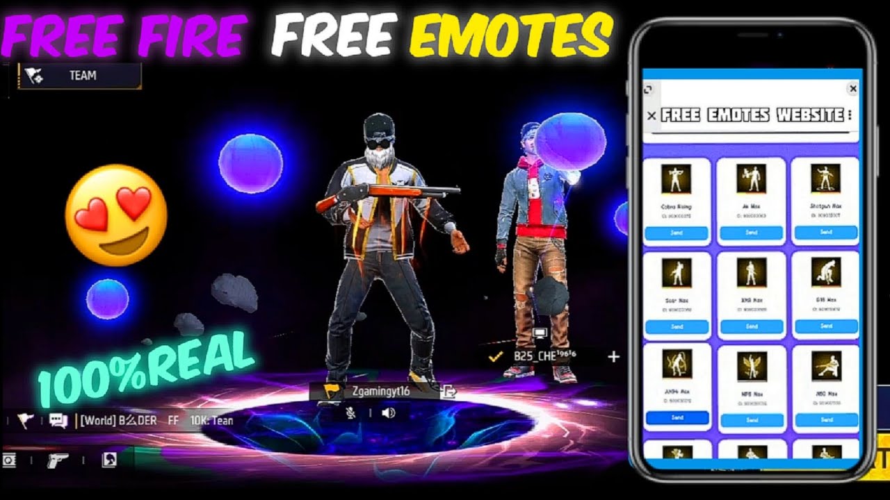 Free Emotes Website 🤤😲 / Every Evo Gun Emotes for free 🆓💀/ 💯 % Real  Full Review 🌝