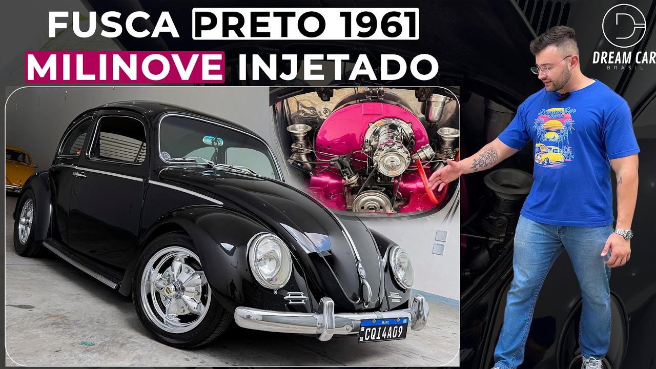 ROLÊ DE FUSCA PRETO 61 COM MOTOR 1900 PREPARADO ASPIRADO E INJETADO FUELTECH! É LINDO E ANDA MUITO!
