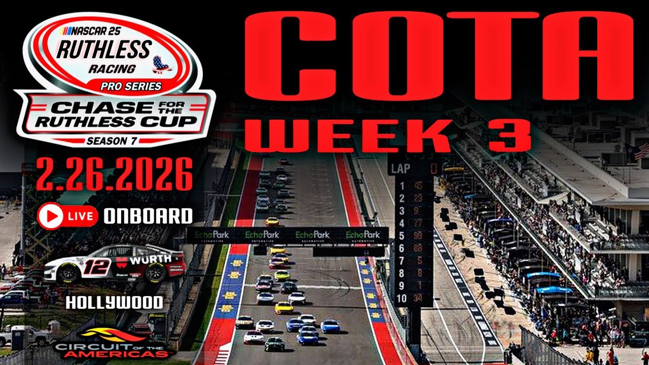 Ruthless Racing's NASCAR 25 Pro Series at COTA Season 7