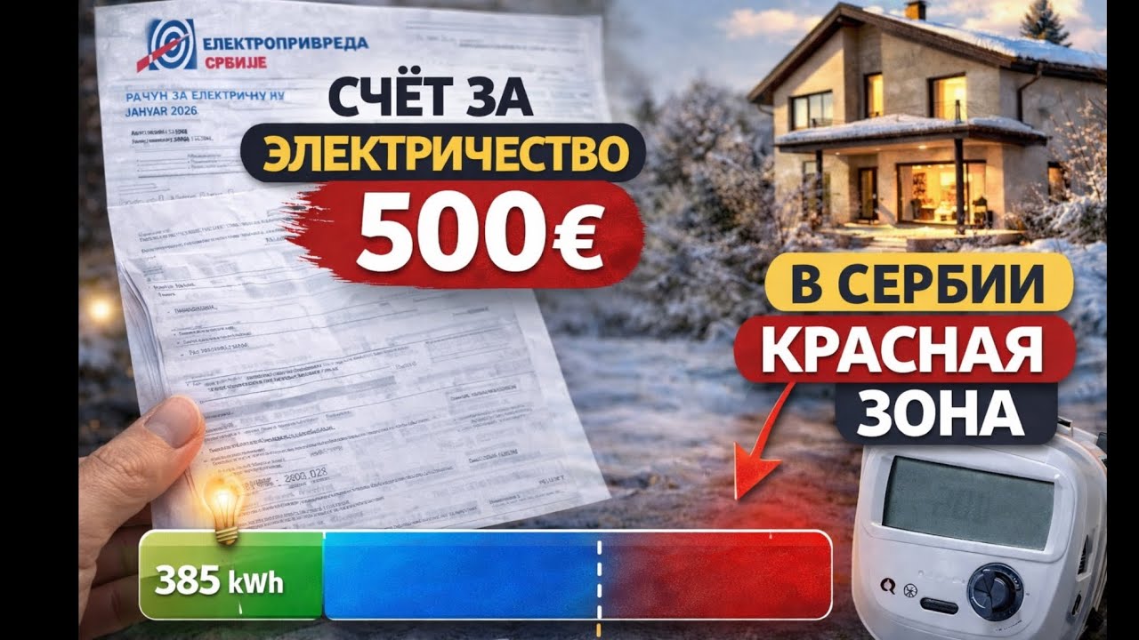 СЧЁТ ЗА ЭЛЕКТРИЧЕСТВО 500€ В СЕРБИИ | Куда ушло 2720 kWh 