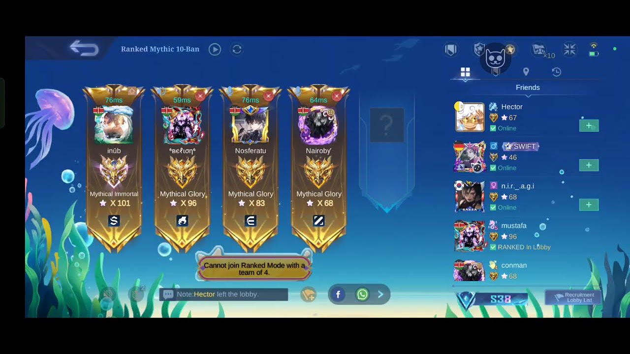 MLBB immortal ranking