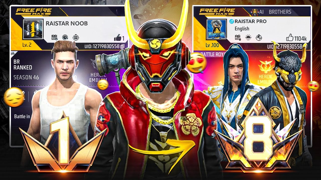 I Transform NOOB I'D Into CARNIVAL 8 LVL PRIME ID 😱 In 24 HOUR - FREE FIRE 🔥