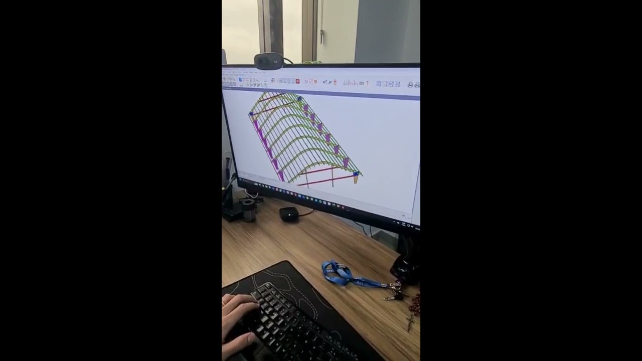 Projeto C&aacute;lculo Estrutura Met&aacute;lica STK Engenharia |#shortsviralvideo  | Advance Steel 2022