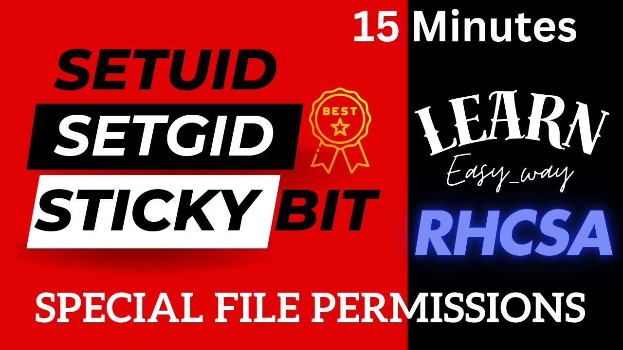SETUID, SETGID, Sticky Bit | Linux special file permission in single video | SUID & SGID