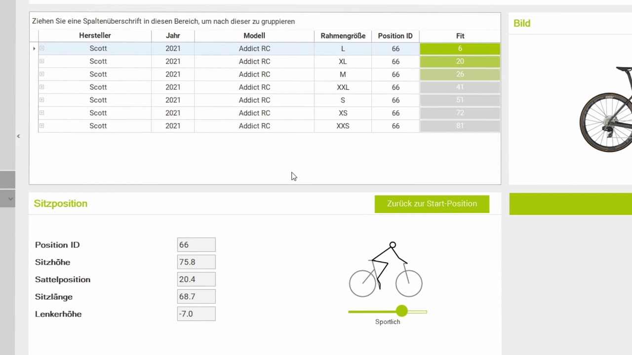 Smartfit Sizing + Bike Selection