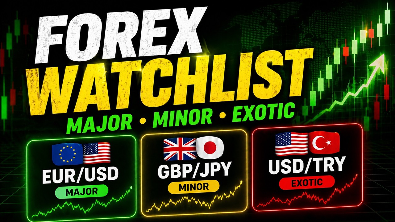Forex Watchlist Explained 🔥 | Major, Minor & Exotic Pairs for Beginners (Full Guide)