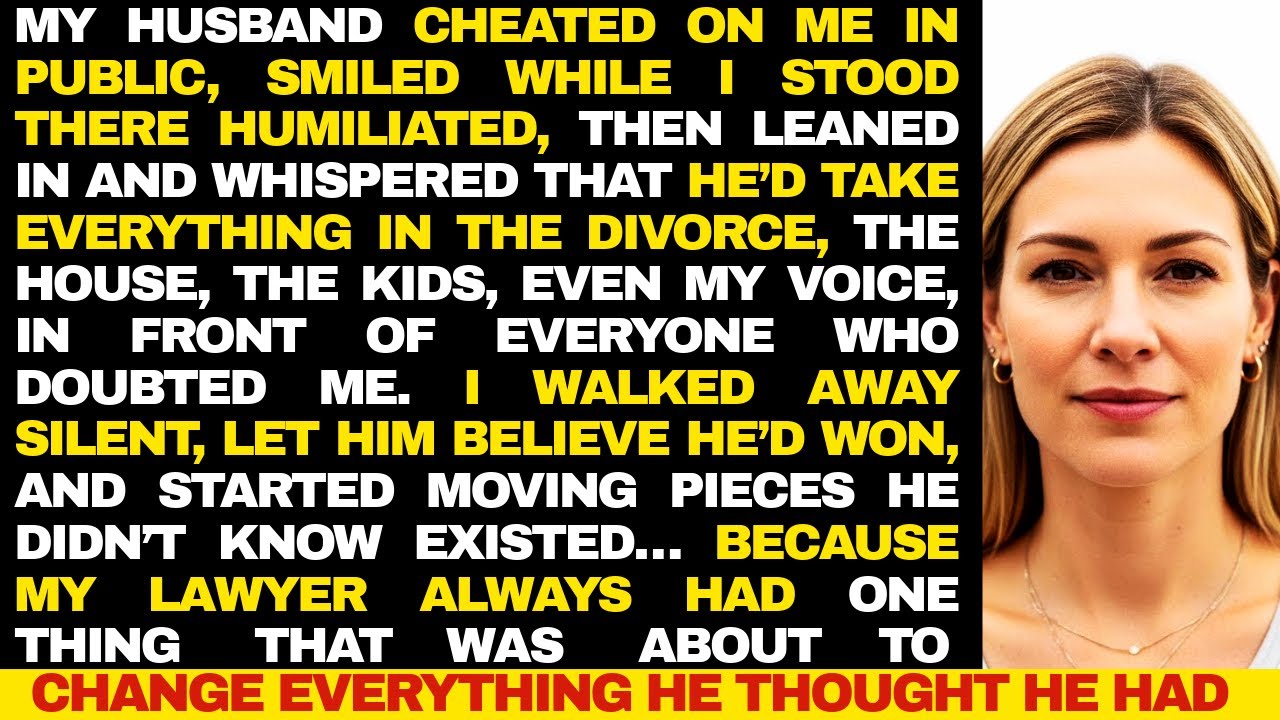 My Husband Took Everything in the Divorce After Cheating on Me — He Didn't Know My Lawyer Had...