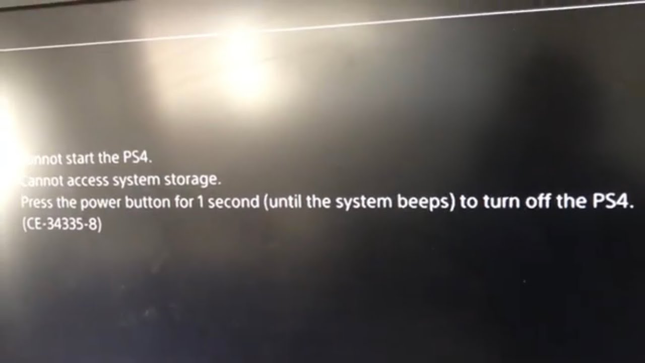 (CE-34335-8) Как исправить проблему с доступом к системному хранилищу на PS4 Original! Суперлегко...