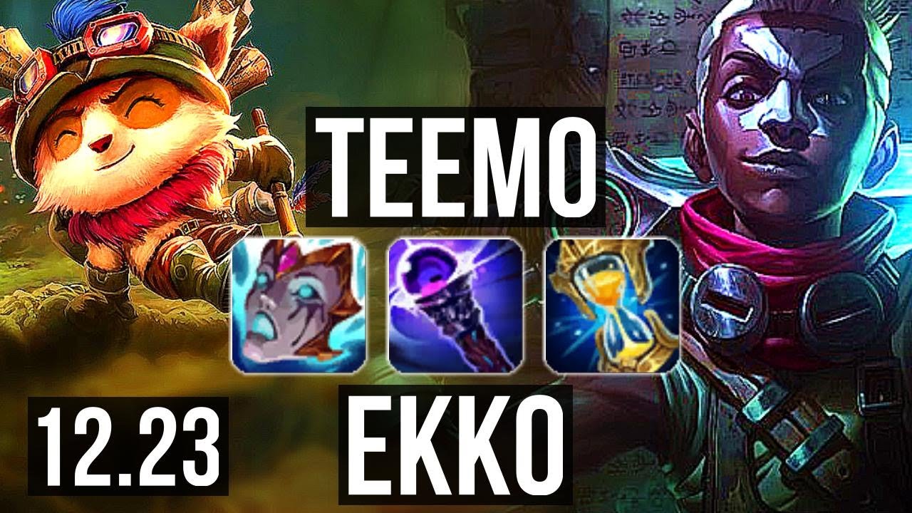 TEEMO vs EKKO (TOP) | 4.3M mastery, Rank 4 Teemo, 1200+ games, 8/4/16 | EUW Master | 12.23