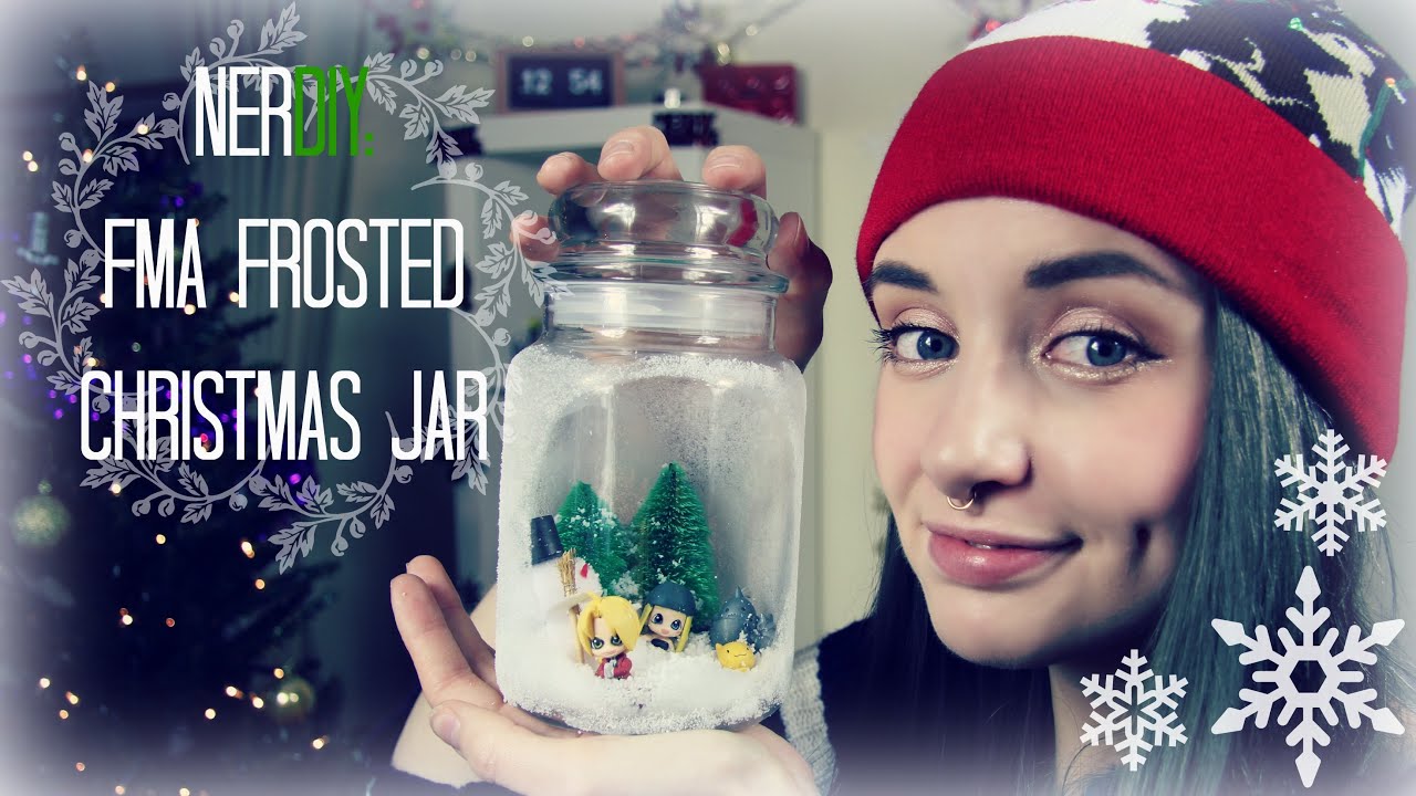 FMA Frosted Christmas Jar - NerDIY