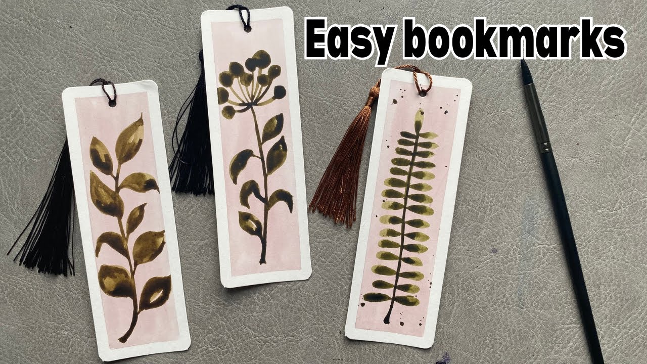 Easy Watercolor Bookmarks Painting || DIY Watercolor Bookmark Ideas