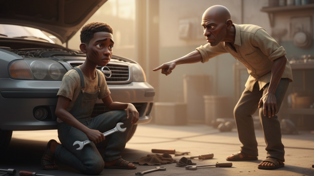 Evil Uncle Stole His Inheritance and Forced Him to Work as a Mechanic…#folktales