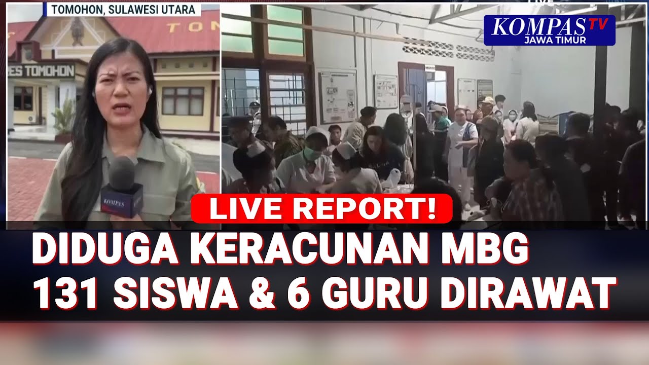 Diduga Keracunan MBG, 131 Siswa dan 6 Guru Dirawat di Tomohon