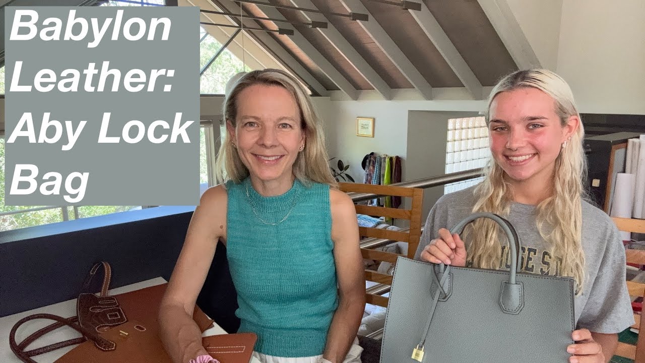 Babylon Leather Bag Making Kits - Alex's Finished Aby Lock Bag - Mostly Knitting Podcast