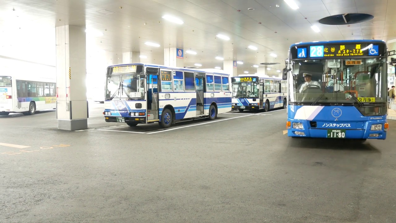 耐久60分[定点観測]ある日の那覇バスターミナル　はたらくクルマ